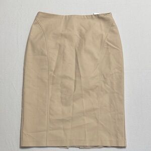 Elie Elie Tahari Size 8 Beige Pencil Skirt
